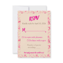 Elegante Beige & Blush Roze Bloemige Trouw