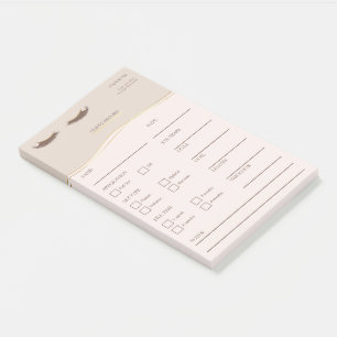 Elegante beige en gouden Lash Client Post-it® Note