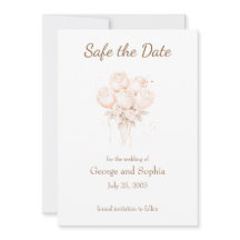 Elegante beige en gouden veilig de datum