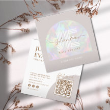 Elegante Beige Holografische Schoonheid