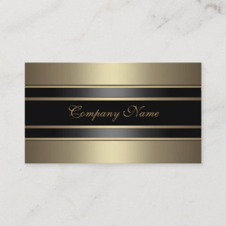 Elegante Beige Metaal Look Zwarte Brons Visitekaartje