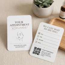 Elegante Beige Minimaal Med Spa Herinnering QR Cod
