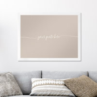 Elegante Beige Minimalistische Kalligrafie Custom