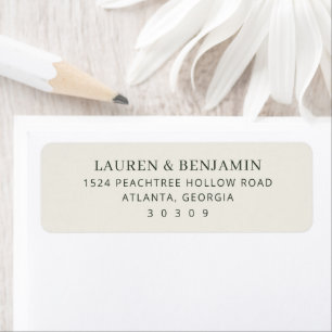 Elegante Beige Minimalistische Typografie Etiket