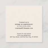 Elegante Beige Red Green Heart Salon Vakantie Kortingskaartje (Achterkant)