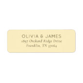 Elegante Beige Typografie Etiket (Voorkant)