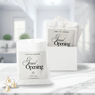 Elegante Beige Zakelijk Logo Calligrafie Dank U Bedankzakje