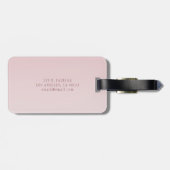 Elegante belettering en monogram | Roos Ombre Bagagelabel (Achterkant horizontaal)