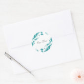 Elegante benzine bruiloft stickers (Envelop)