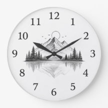 Elegante berg natuur horloge