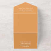 Elegante Berkenboom Herfst QR Code Bruiloft RSVP All In One Uitnodiging (Buitenkant)