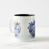 Elegante bes tweekleurige koffiemok (Voorkant links)