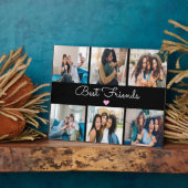 Elegante Best Friends Fotocollage Keepsake Fotoplaat (Zijkant)