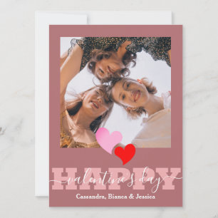 Elegante Best Friends galentine's day Bestie foto Feestdagenkaart