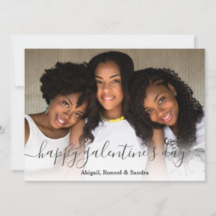 Elegante Best Friends galentine's day Bestie foto Feestdagenkaart