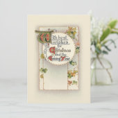 Elegante  beste kerstwensen met Ivy Feestdagenkaart (Staand voorkant)