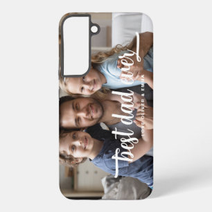 Elegante Beste Papa Ooit Script Foto Samsung Galaxy Hoesje