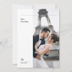 Elegante Bestemming Huwelijksfoto Save The Date Kaart