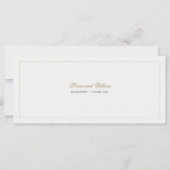 Elegante bestemming Wedding Boarding Pass RSVP (Achterkant)