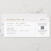 Elegante bestemming Wedding Boarding Pass RSVP (Voorkant)