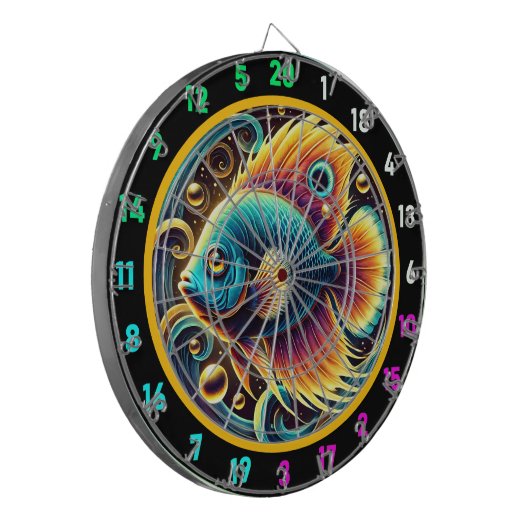 Elegante Betta Dartboard Wall Display Dartbord (Voorkant Links)