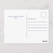 Elegante bevestiging Navy Blue Gold uitnodiging (Achterkant)