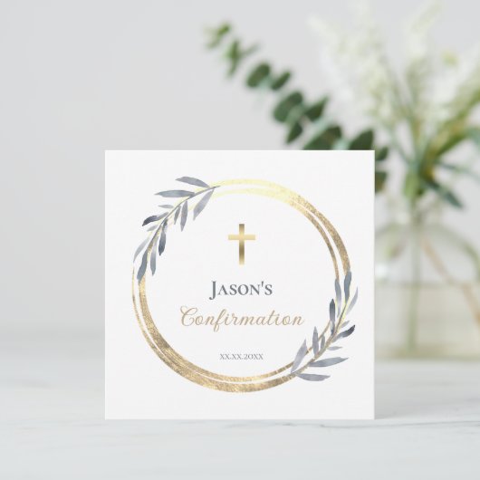 elegante bevestigingsuitnodiging kaart (Staand voorkant)