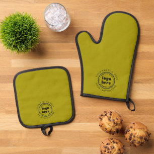 Elegante bevordering van kleine bedrijven op maat ovenwant & pannenlap set
