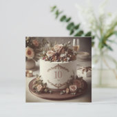 ELEGANTE BEWERKBARE BRUILOFT JUBILEUM CAKE KAART (Staand voorkant)