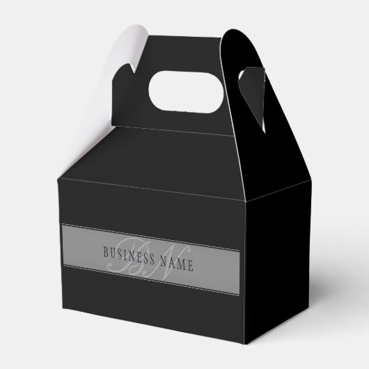 Elegante bewerkbare script Bedrijfsnaam/andere tek Bedankdoosjes (Voorkant Zijde)