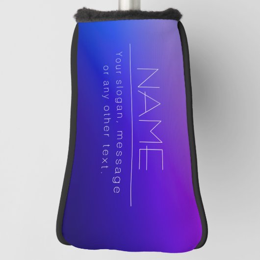 Elegante bewerkbare tekst & moderne vervagende Paa Golfheadcover (Draai 90)