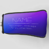 Elegante bewerkbare tekst & moderne vervagende Paa Golfheadcover (Voorkant)