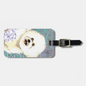 Elegante Bichon Frise Bagagelabel (Voorkant horizontaal)