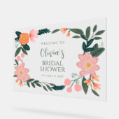 Élégante Bienvenue de Fête de Fiançailles Fleur Ro (Angle)