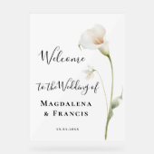 élégante bienvenue de mariage lys calla (Recto)