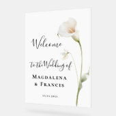 élégante bienvenue de mariage lys calla (Angle)