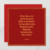 Elegante Bijbelse Christelijke Kerst Feestdagenkaart (Voorkant / Achterkant)