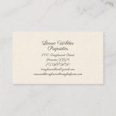 Elegante bijentypografie Honingbijenimker Visitekaartje (Achterkant)