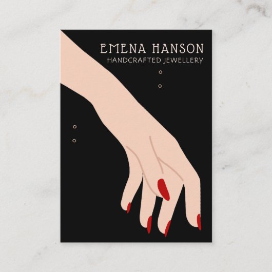 Elégante bijouterie Bracelet noir Carte d'affichag (Devant)