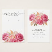 Élégante bijouterie florale or Earring Carte d'aff (Devant & derrière)
