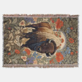 Elegante Bison William Morris Geïnspireerd Deken (Voorkant)