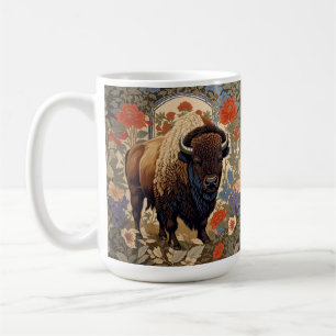 Elegante Bison William Morris Geïnspireerd Koffiemok