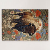Elegante Bison William Morris Geïnspireerd Legpuzzel (Horizontaal)