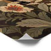 Elegante Bison William Morris Geïnspireerd Poster (Hoek)