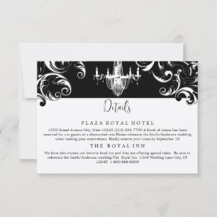 Elegante Black and White Royal Swirl Behuizing Kaa Kaart
