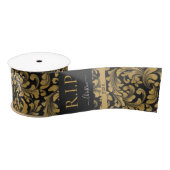 Elegante Black en Gold glam aangepaste naam Lint (Spoel)