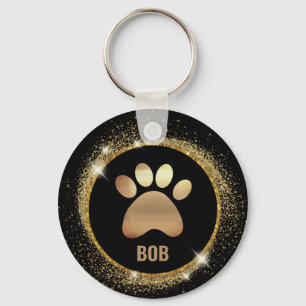 Elegante Black en Gold Sparkle sleutelhangers