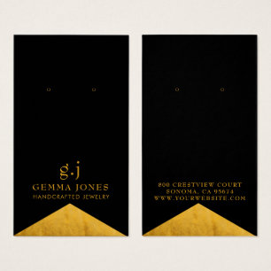 Élégante Black Faux Foil Bijoux Display Cartes
