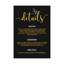 Elegante Black & Gold Botanische Huwelijkssluiting