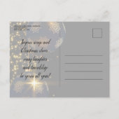 Elégante Black Gold Christmas Party Invitation (Dos)